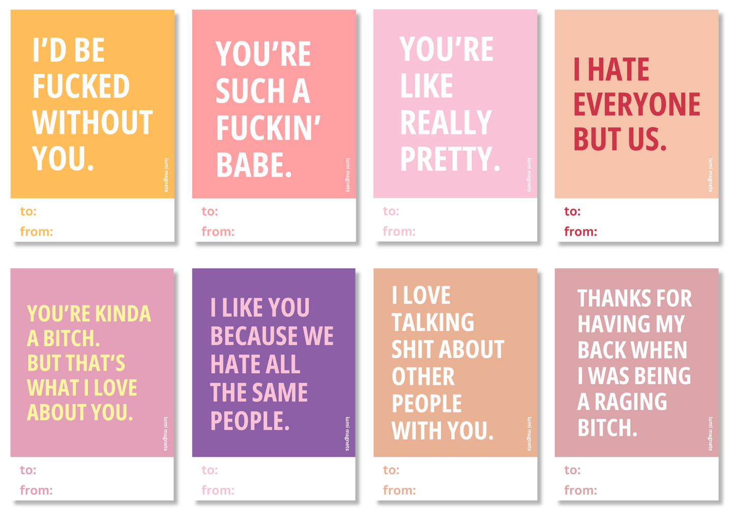 Love Letters - Besties - Lumi Magnets