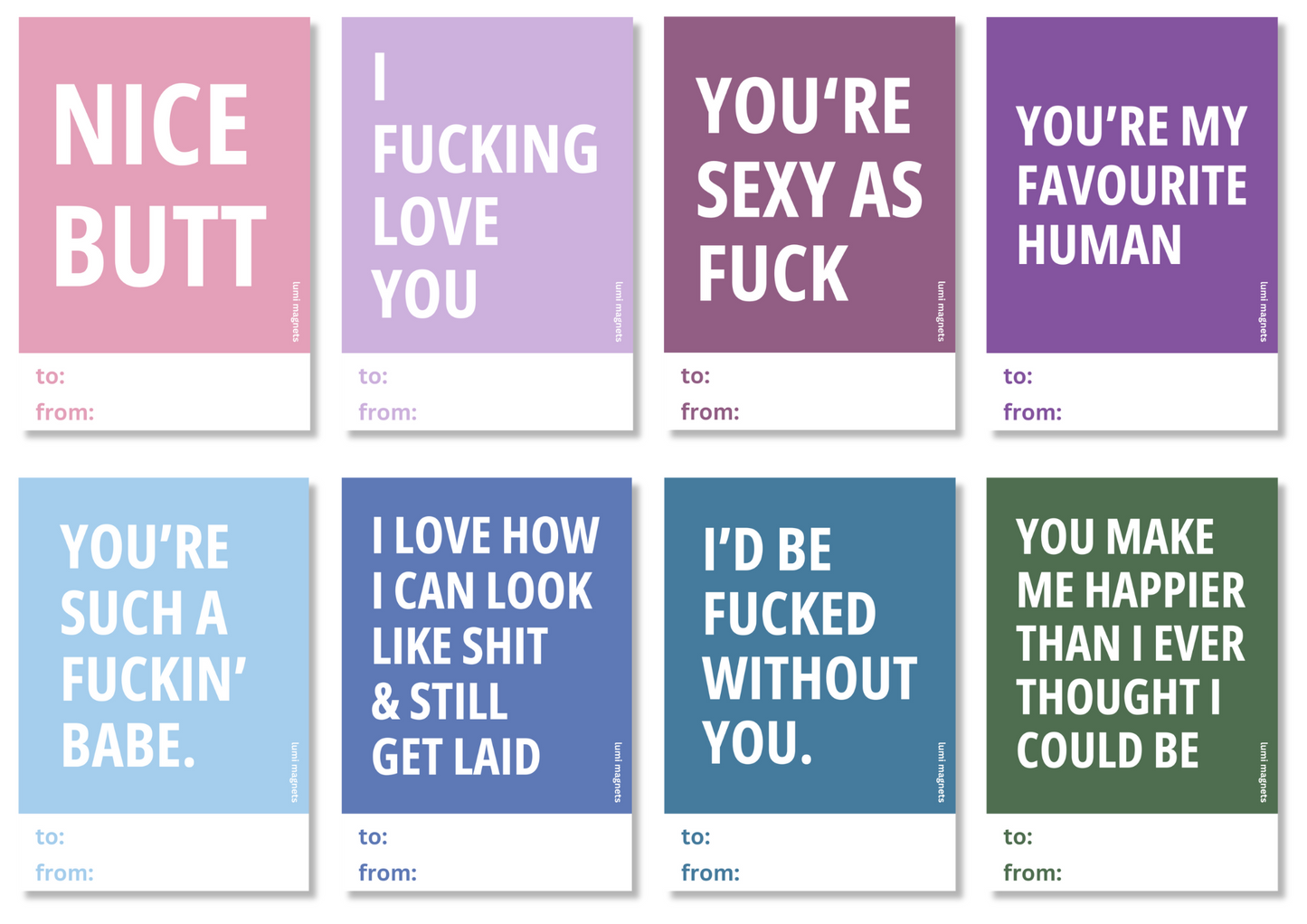 Love Letters - Lovers - Lumi Magnets