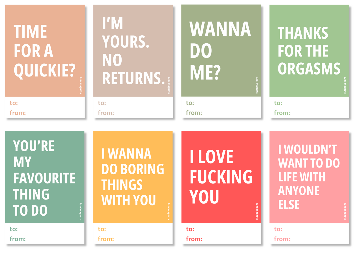 Love Letters - Lovers - Lumi Magnets