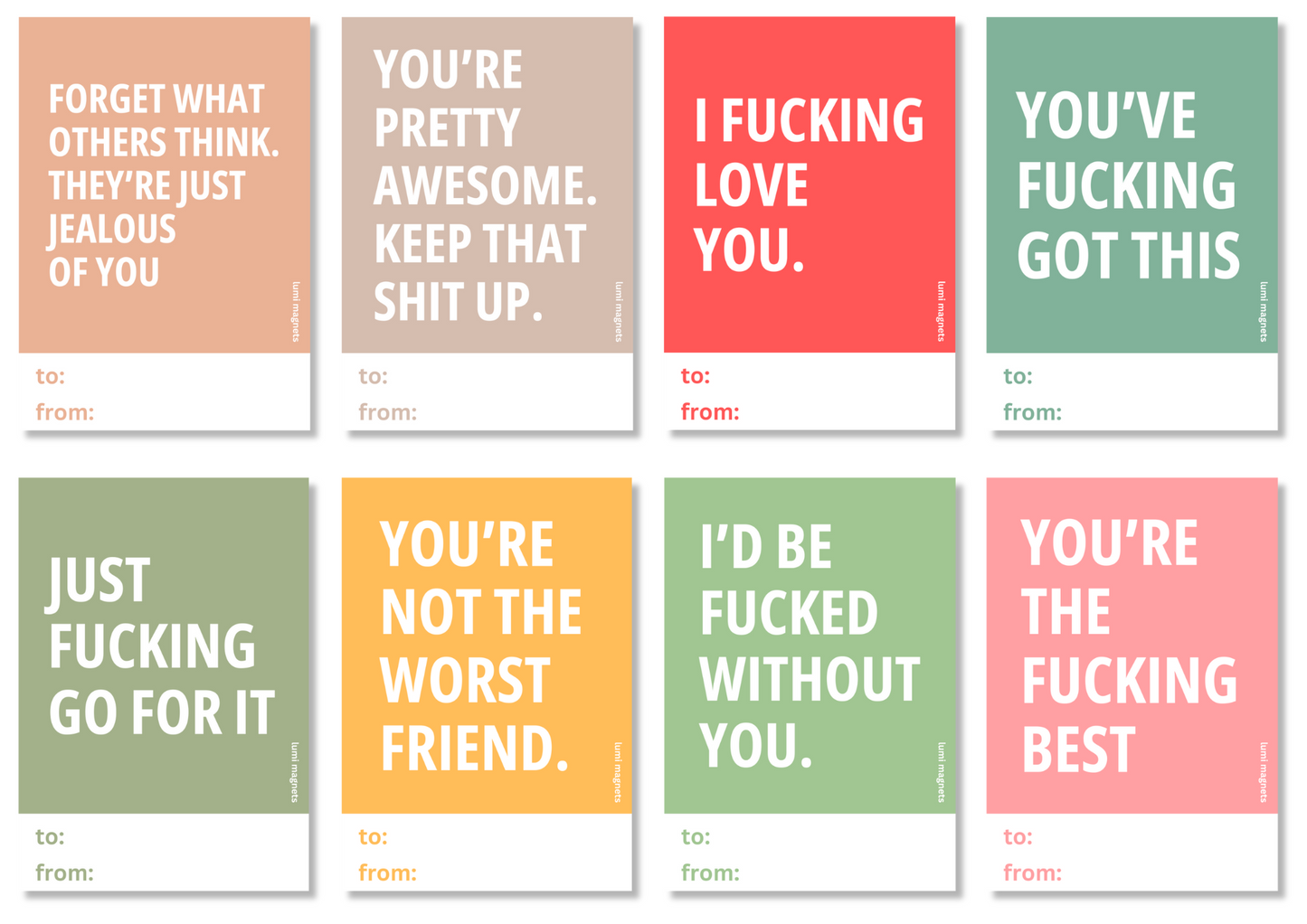 Love Letters - Optimistic - Lumi Magnets